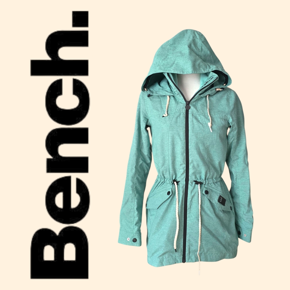 BENCH Women's Mint Green Utility Jacket with Hood Size XS